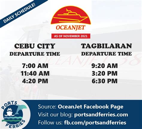 OceanJet Cebu to Tagbilaran: Tickets, Schedules, and Booking.